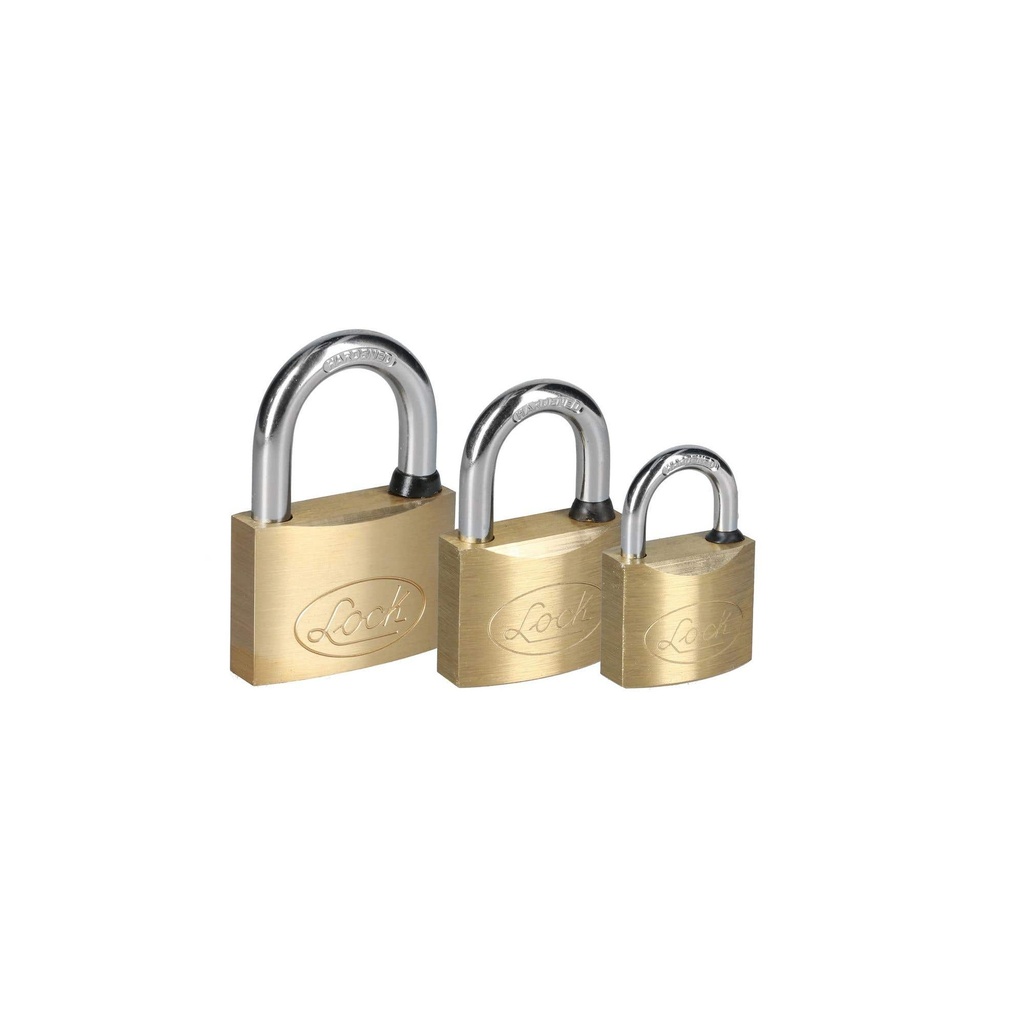Candado de latón corto 60 mm, llave tetra Lock