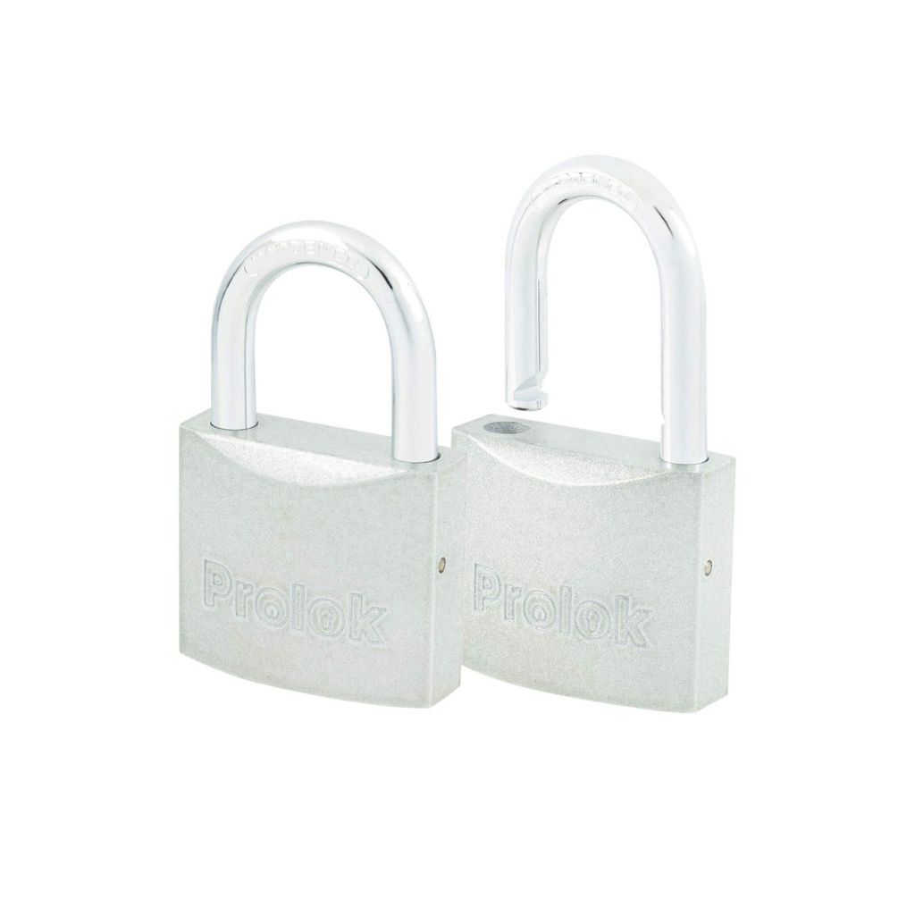 Juego de candados de acero cortos 45 mm, llave estándar, 2 piezas Prolok