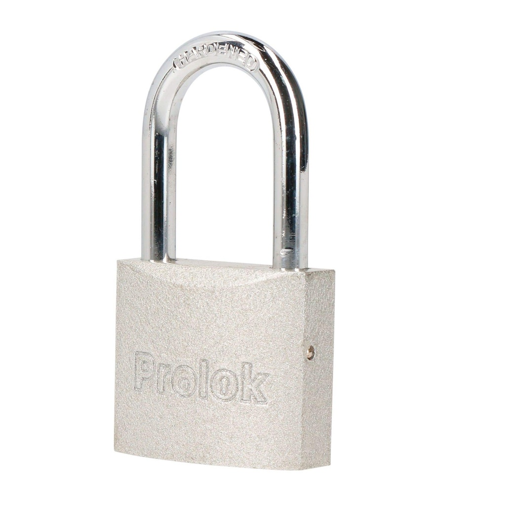Candado de acero largo 45 mm, llave estándar, en caja Prolok