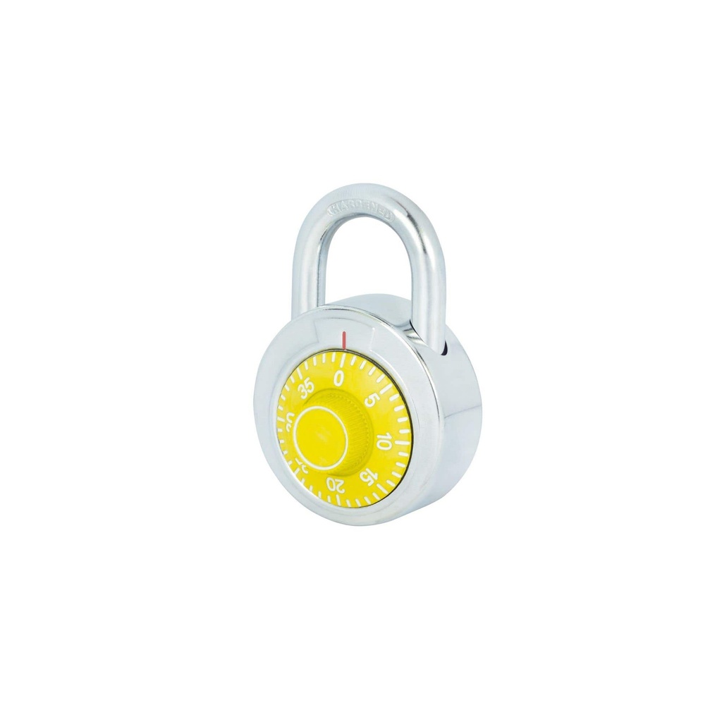 Candado de combinación de disco, amarillo, 50 mm Lock