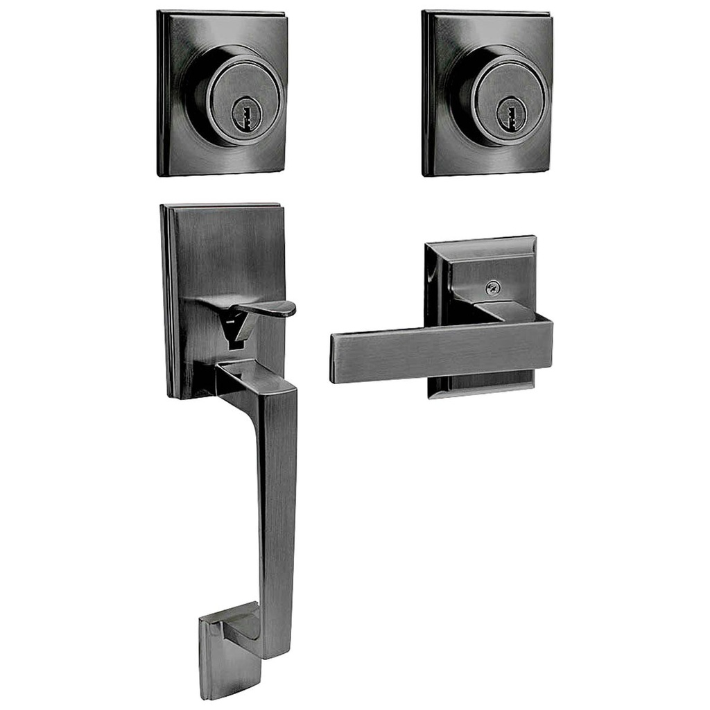 Gatillo rectangular sólido para entrada función doble, negro, visual Lock