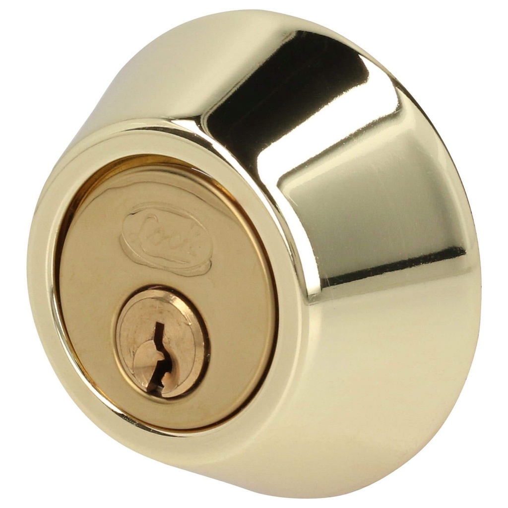 Cerrojo residencial función doble, latón brillante, llave estándar, blíster Lock
