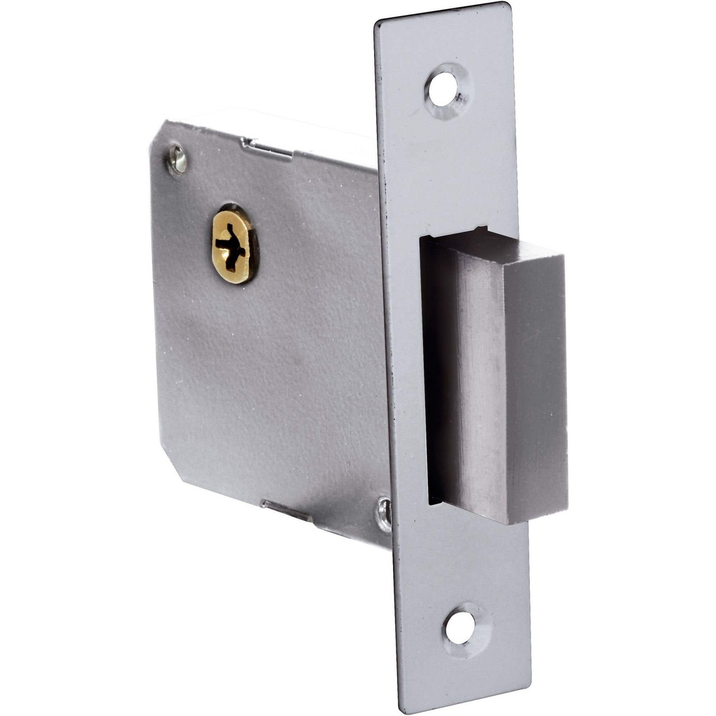 Cerrojo para embutir auxiliar, función doble, níquel satinado, llave tetra, en caja Lock