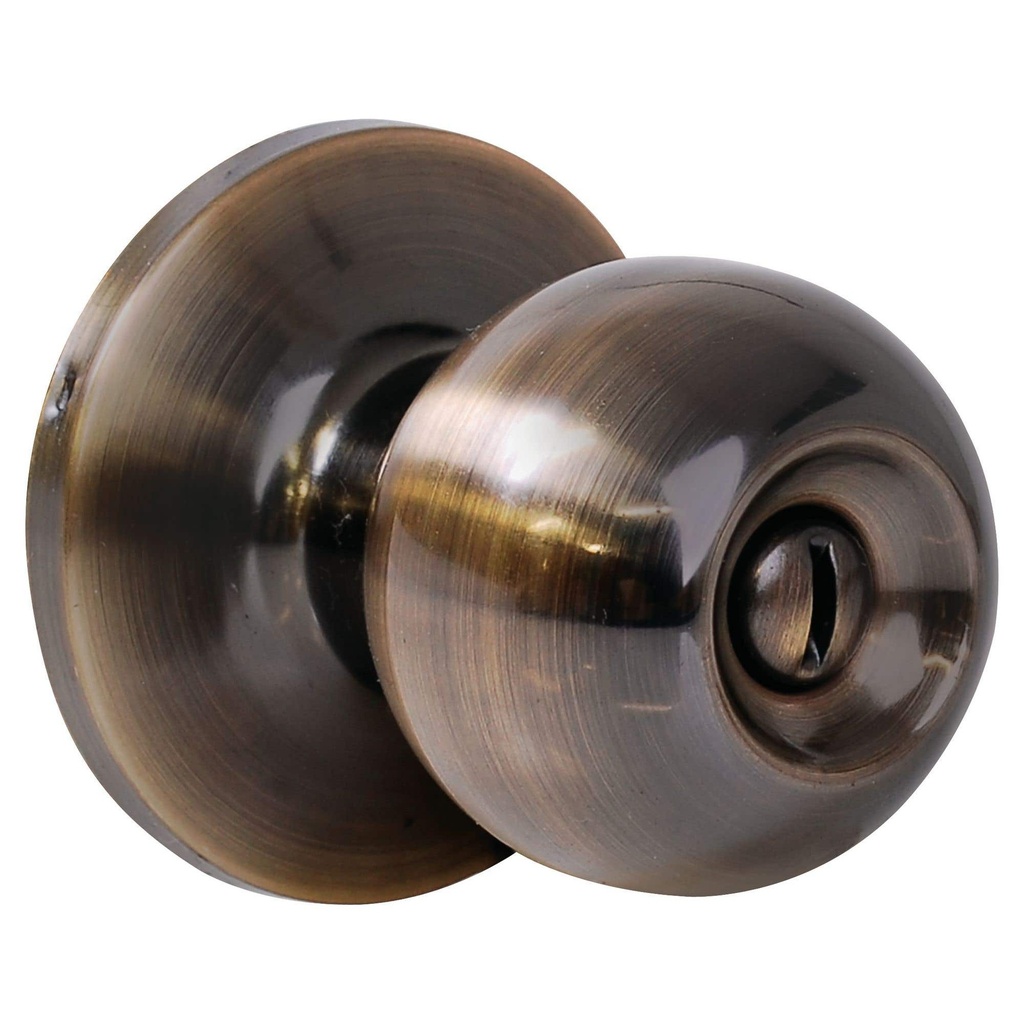 Pomo cilíndrico bola función recámara, latón antiguo, llave estándar, blíster Prolok