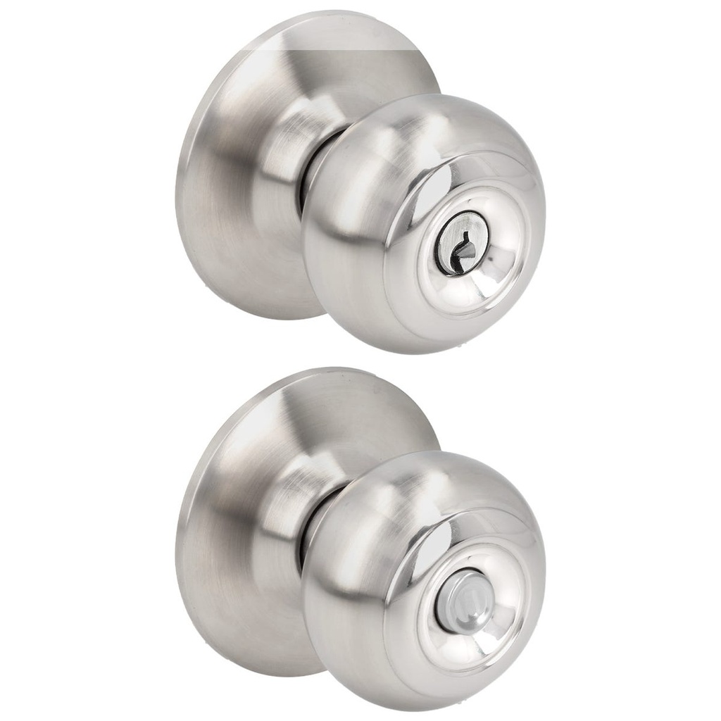 Pomo cilíndrico ovalado para constructora función recámara, acero inoxidable, llave std, c Prolok