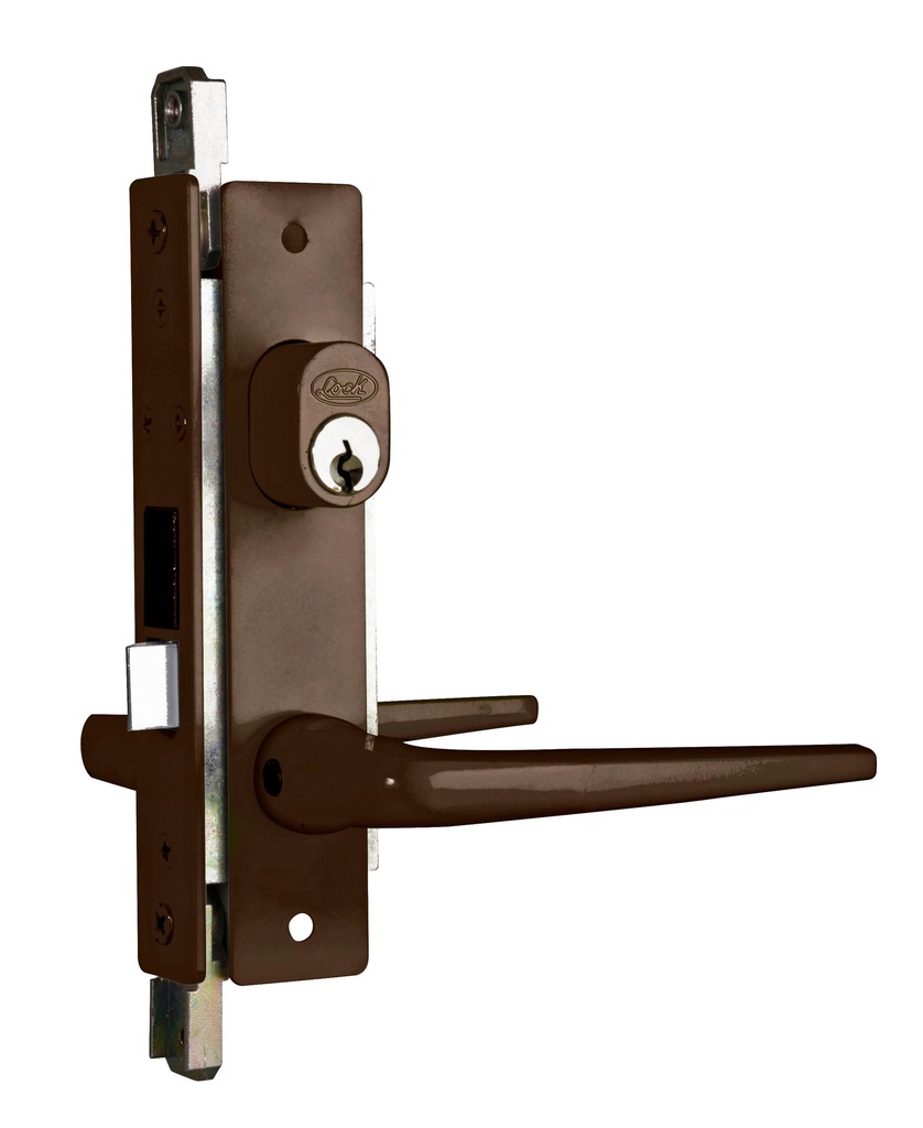 Cerradura clásica para puerta de aluminio función doble, café, llave estándar Lock