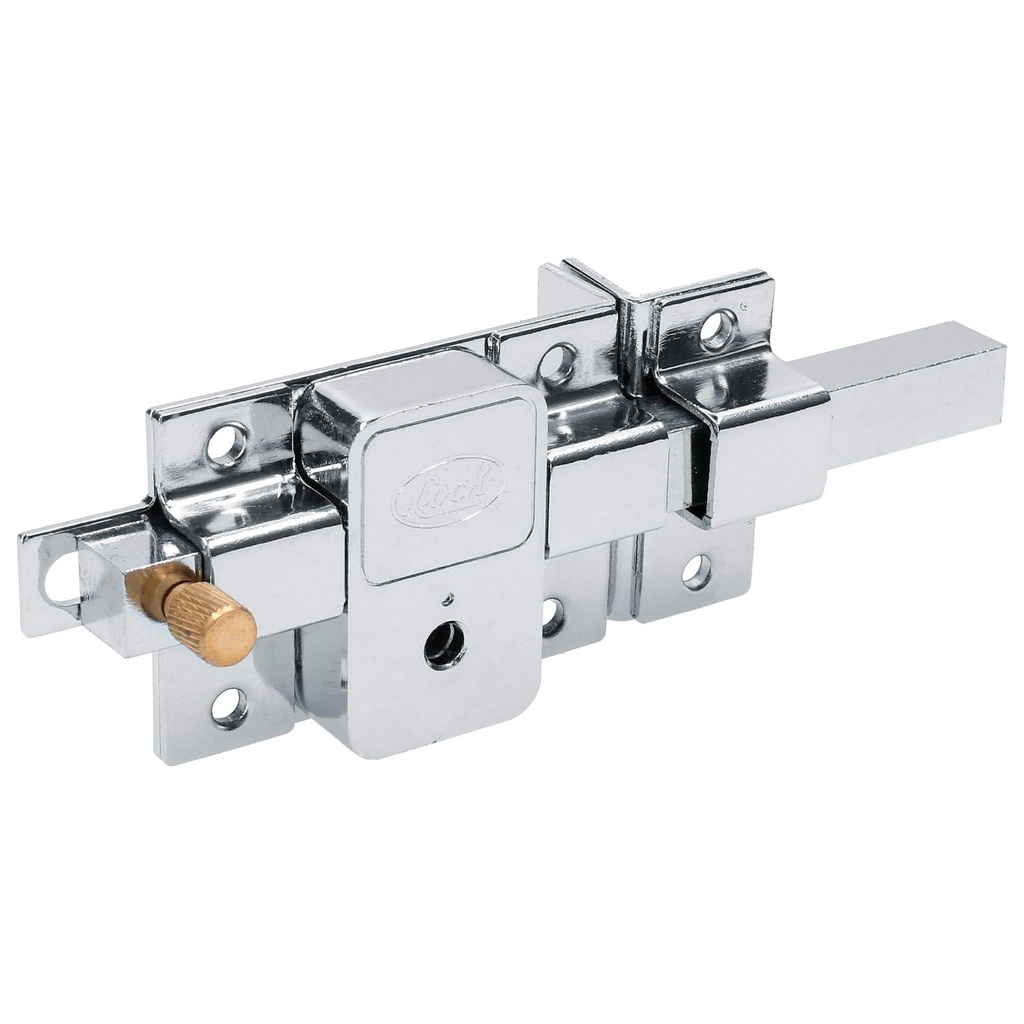 Cerradura de barra libre función derecha, cromo brillante, llave tetra, en caja Lock