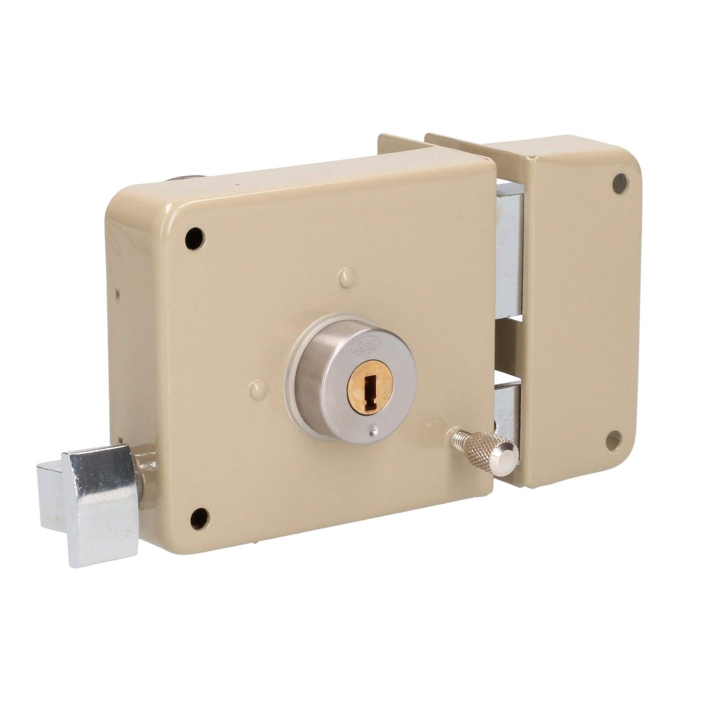 Cerradura de sobreponer función instala fácil, derecha, llave de puntos, blíster Lock