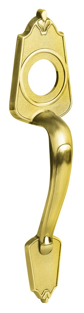 Jaladera para cerradura de sobreponer, latón brillante, en caja Lock