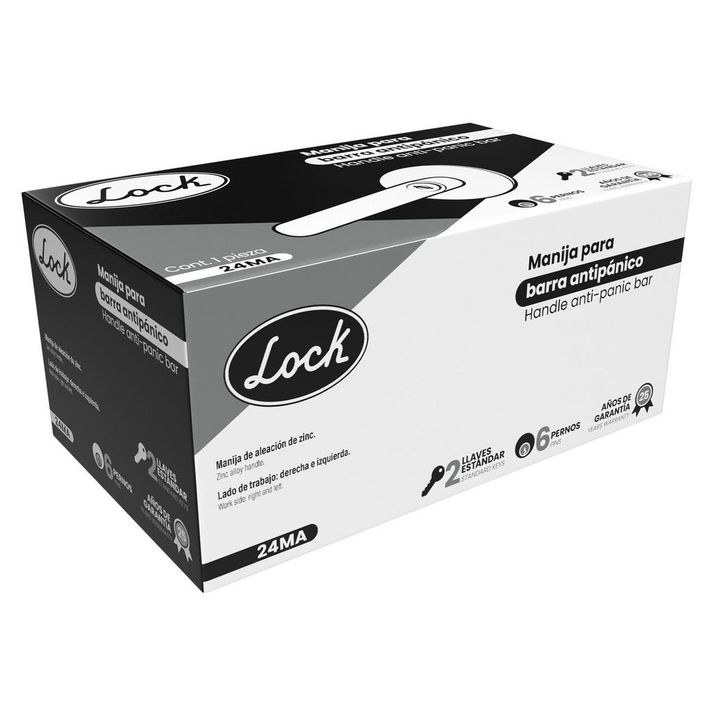 Manija recta para barra antipánico Lock