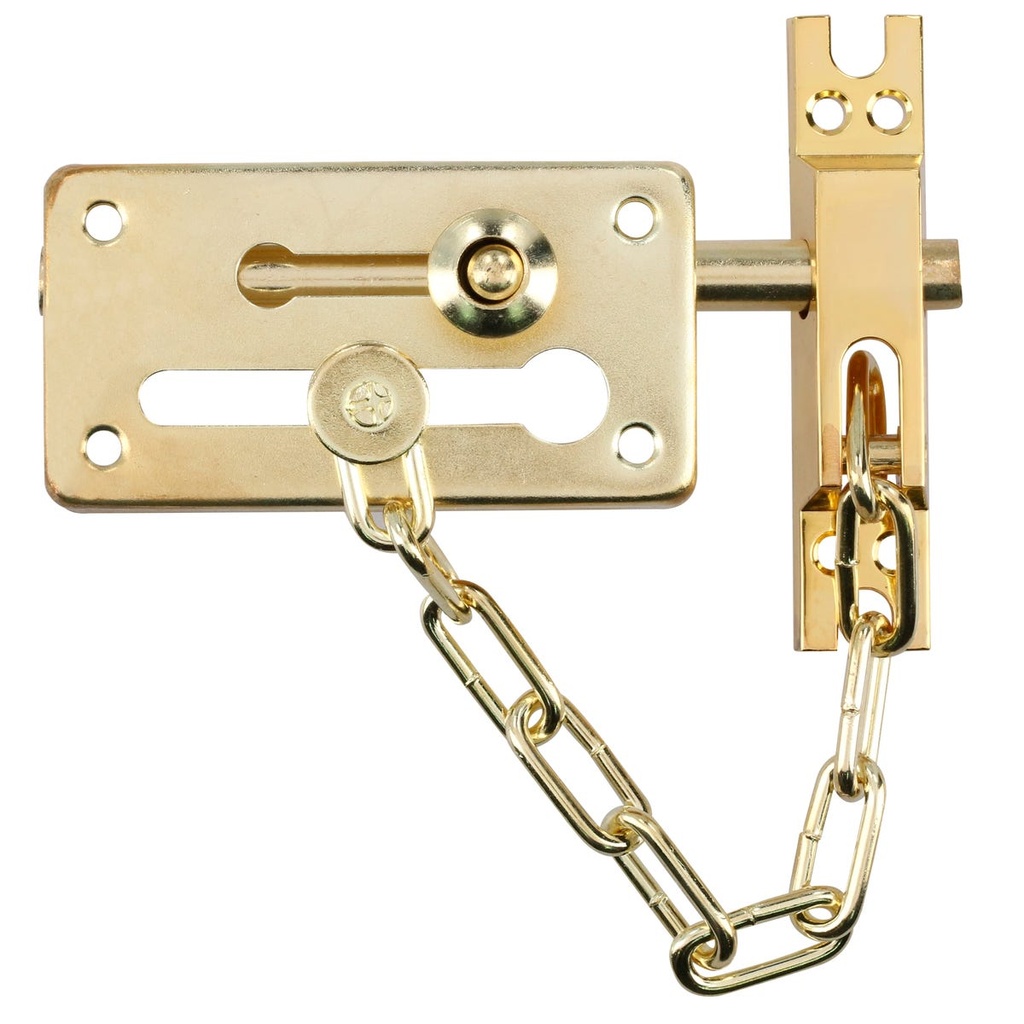 Pasador de sobreponer de cadena latón brillante Lock