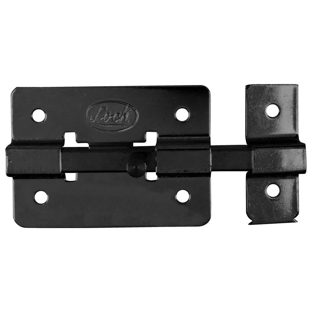 Pasador de sobreponer de barra acero negro 8 cm Lock