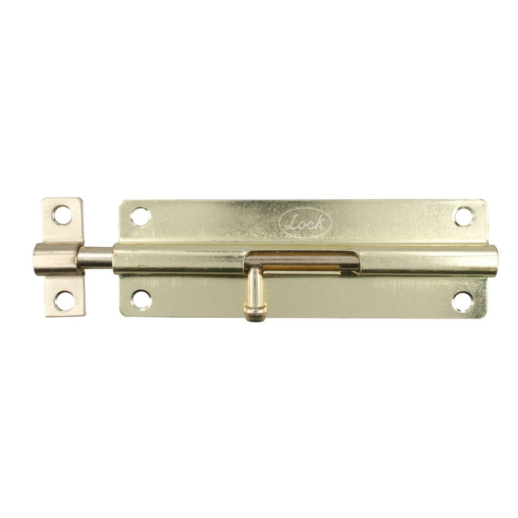 Pasador de sobreponer tipo barril acabado latón brillante, 6 cm Lock