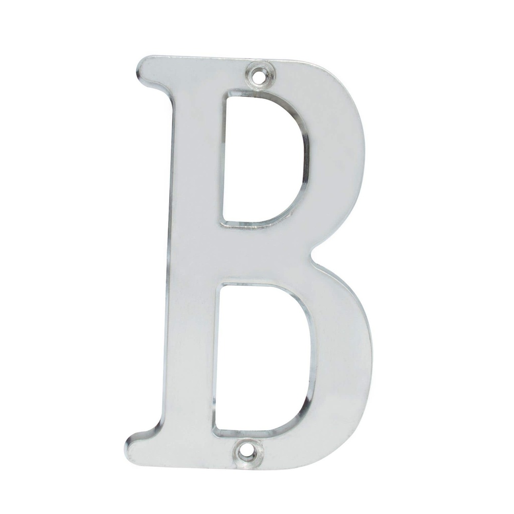 Letra B slim 4" níquel satinado Lock