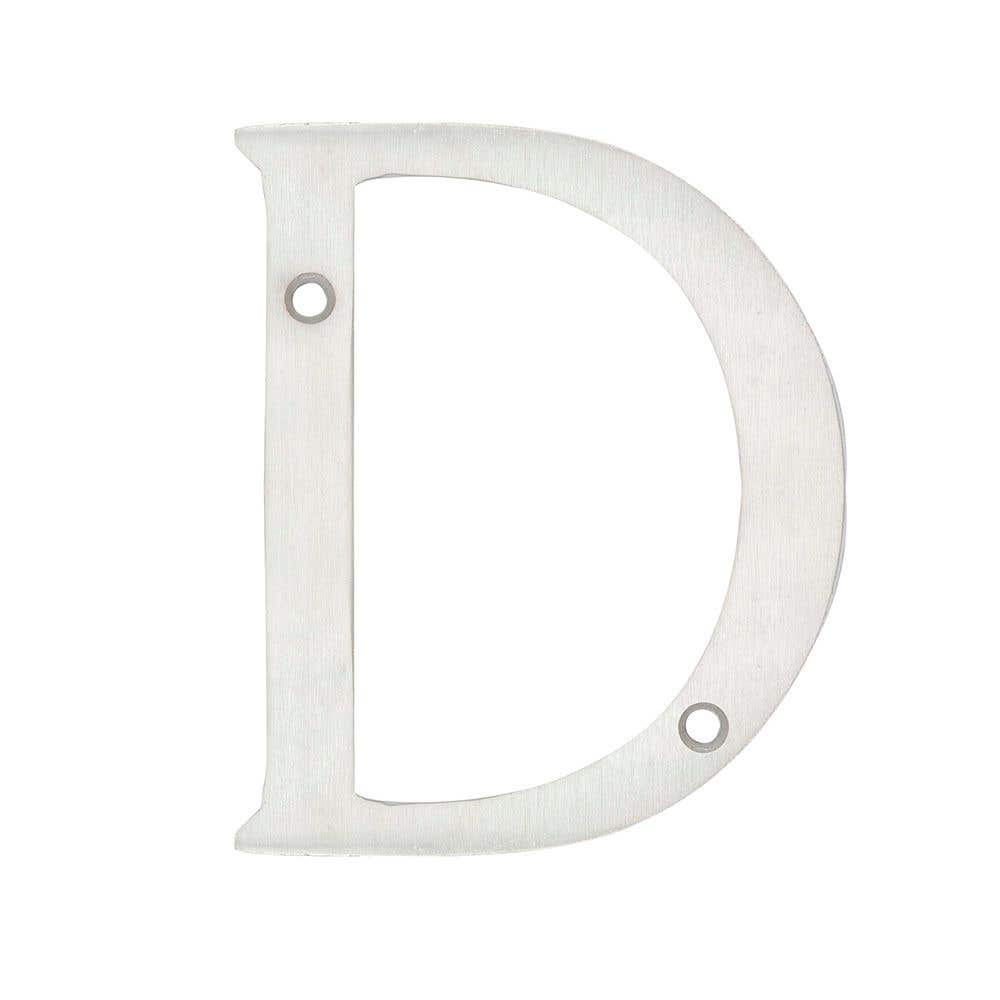 Letra D slim 4" níquel satinado Lock