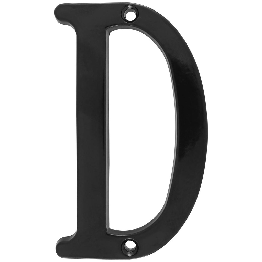 Letra D slim 4" negro Lock