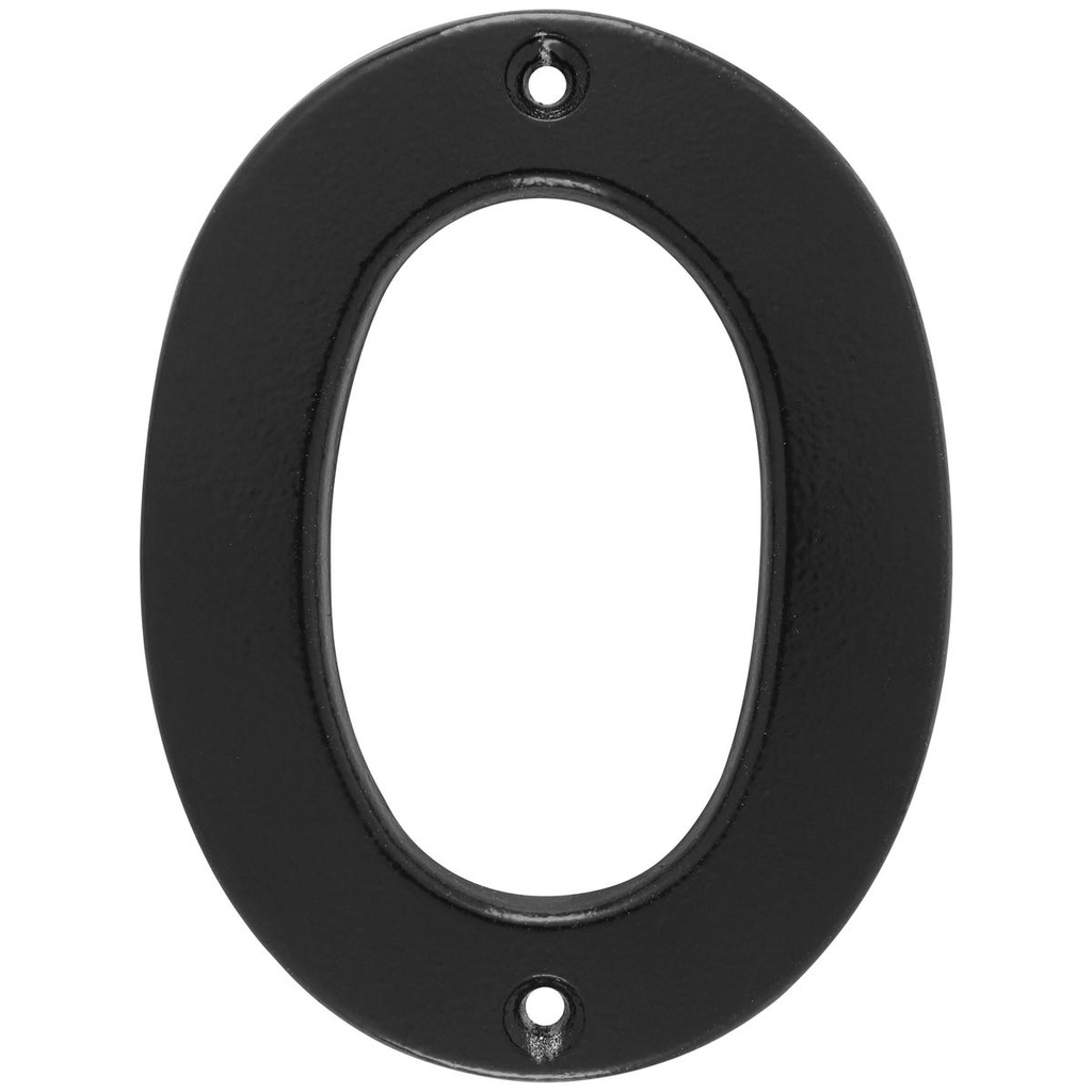 Número 0 bold 4" negro Lock