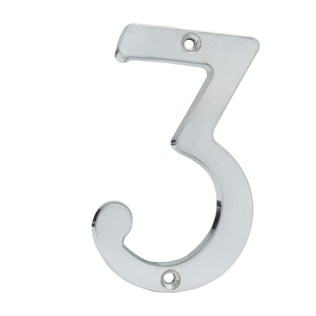 Número 3 slim 4" níquel satinado Lock