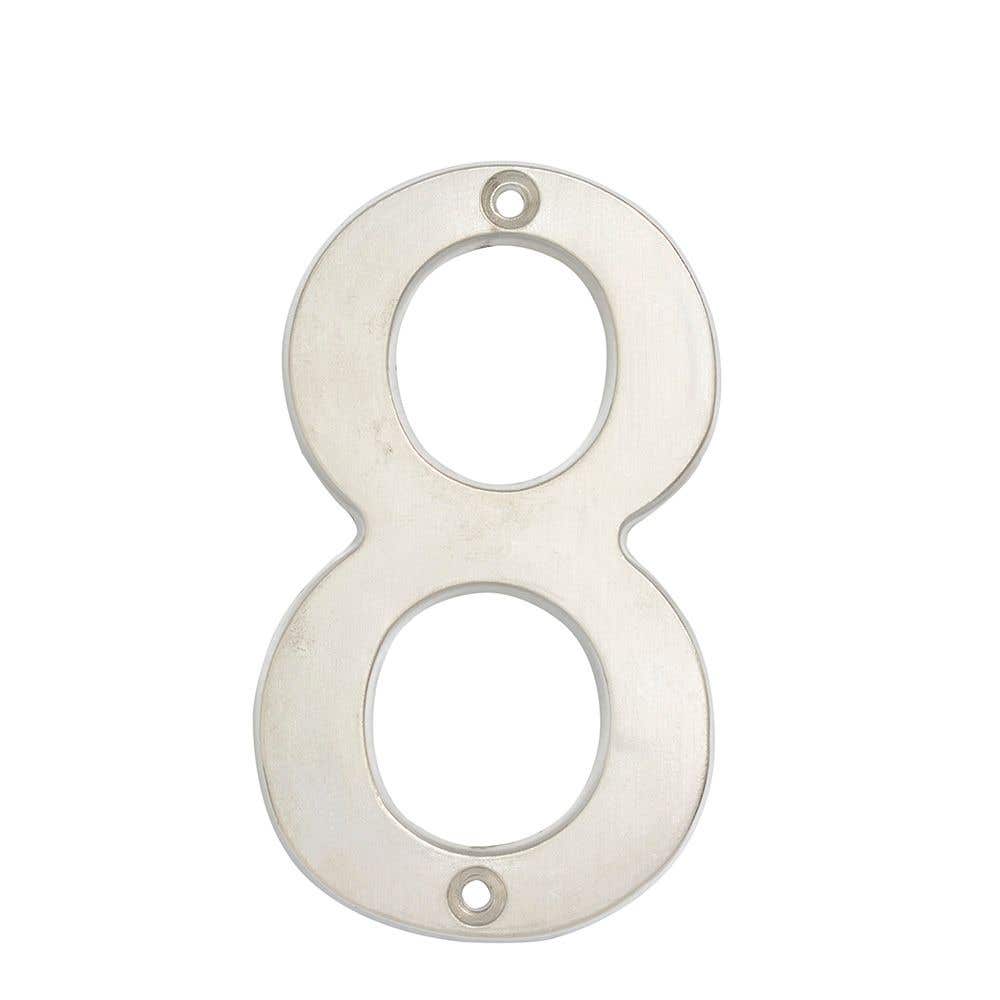 Número 8 slim 4" níquel satinado Lock