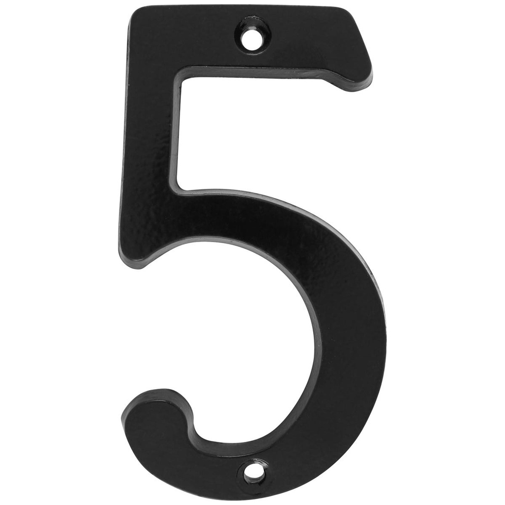 Número 5 slim 4" negro Lock