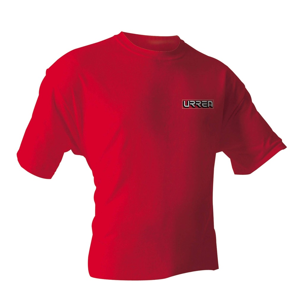 [PLA201C] Playera cuello redondo color rojo talla CH Urrea