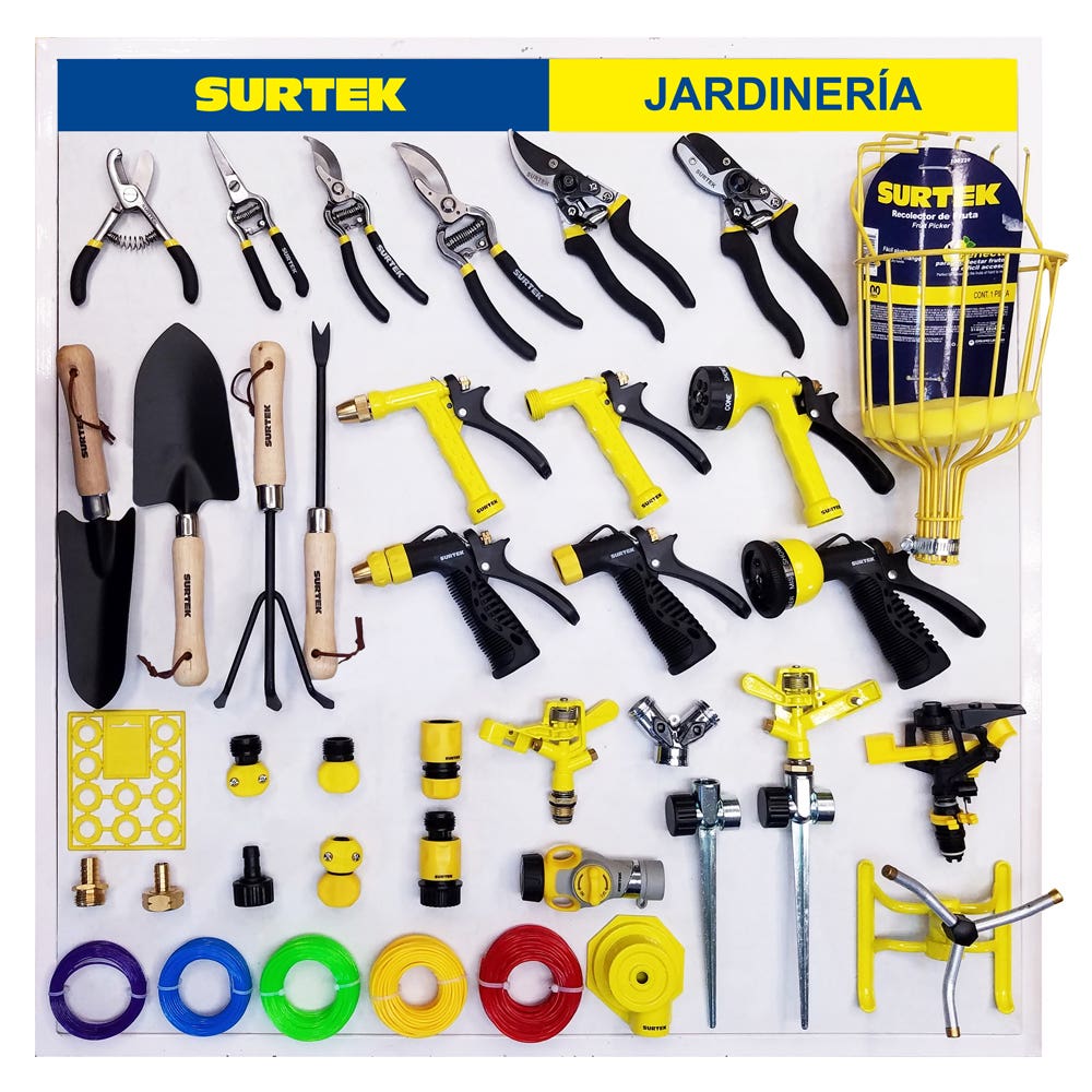 Tabla exhibidora de herramienta para jardinería 80 cm x 80 cm Surtek