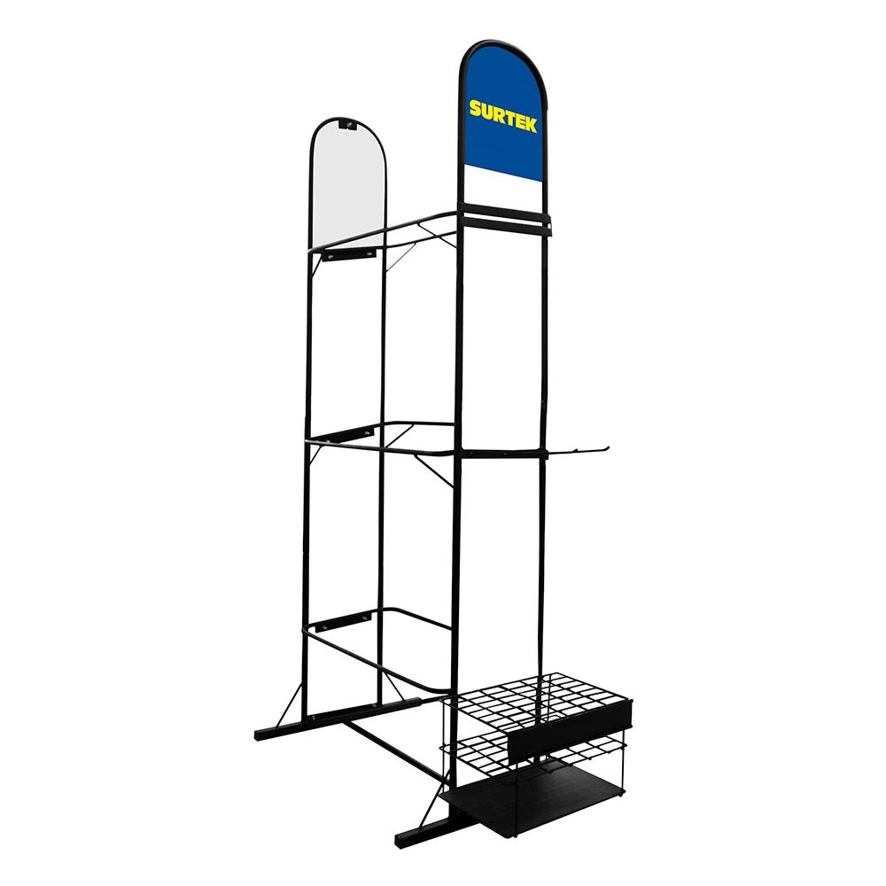Exhibidor de piso vertical para carretillas y accesorios 86.5 cm x 60 cm x 193 cm Surtek