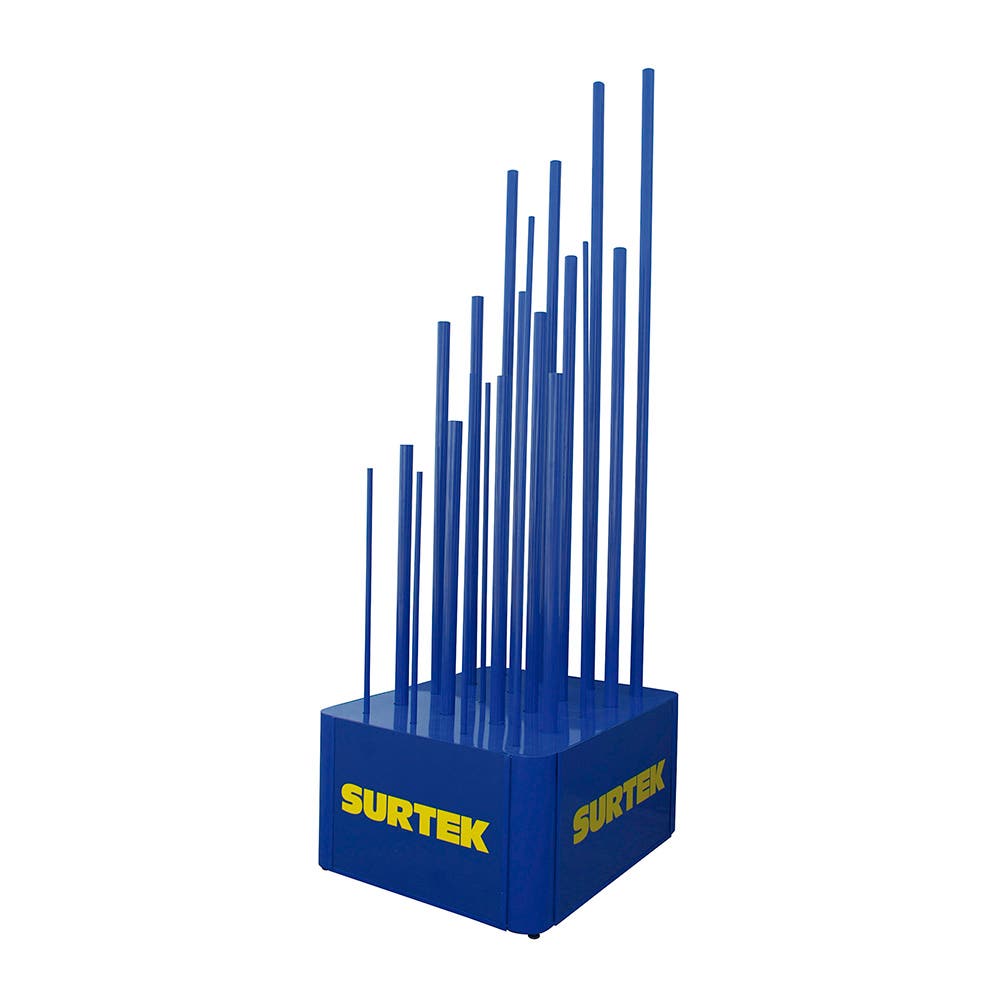 Exhibidor de piso para telas para mosquitero 70 cm x 80 cm x 210 cm Surtek