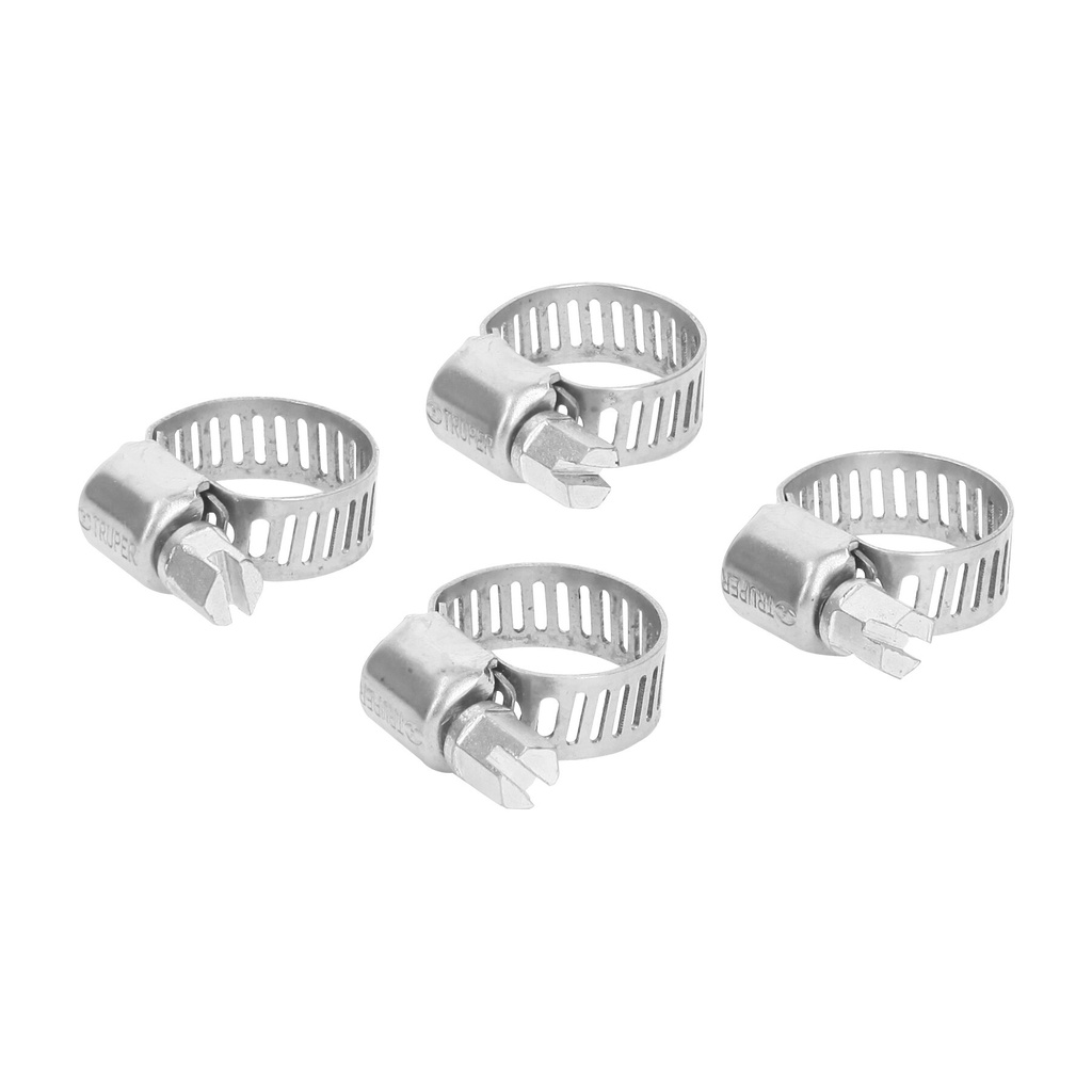 Bolsa c/4 mini abrazaderas sin fin # 4, 3/8"- 5/8", Truper