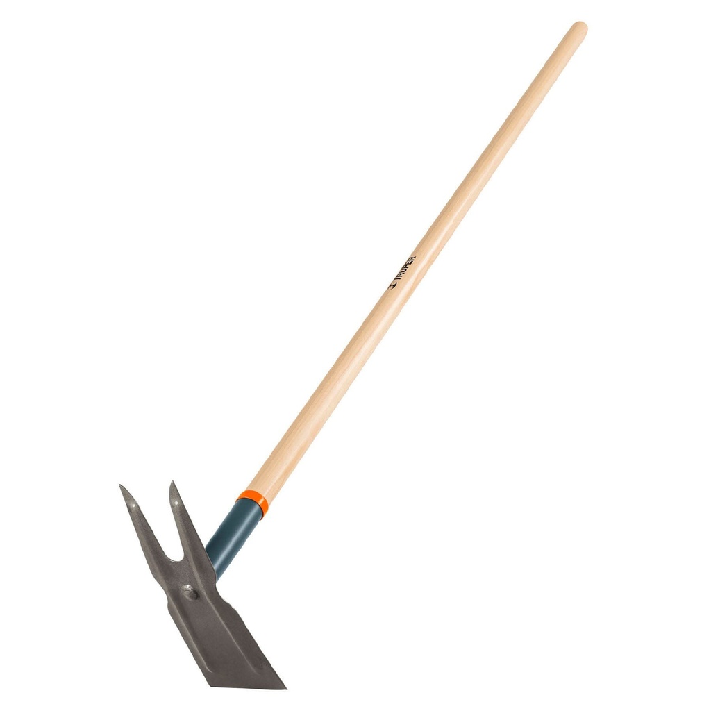 Azadón dos cuernos, mango de madera 54", TRUPER