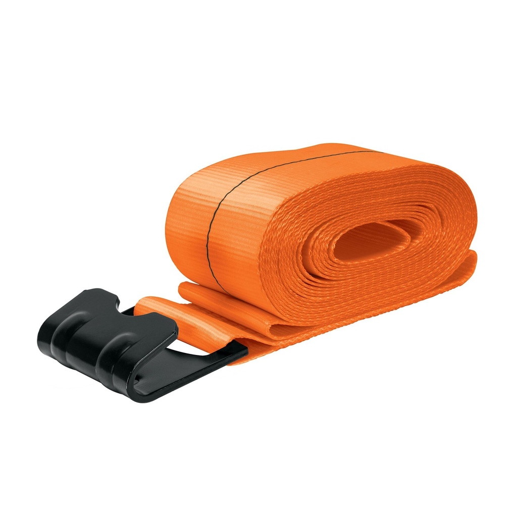 Banda de 4" x 9 m con gancho plano para malacate, Truper