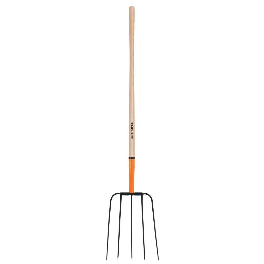 Bieldo para paja, 5 dientes, mgo largo 48",cab/grande TRUPER
