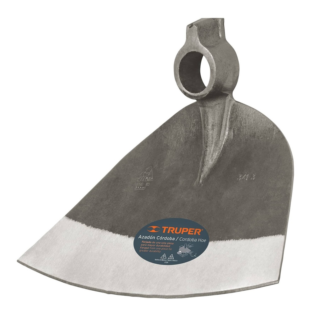 Azadón Córdoba No. 3 de 2.8 lb, sin mango, TRUPER