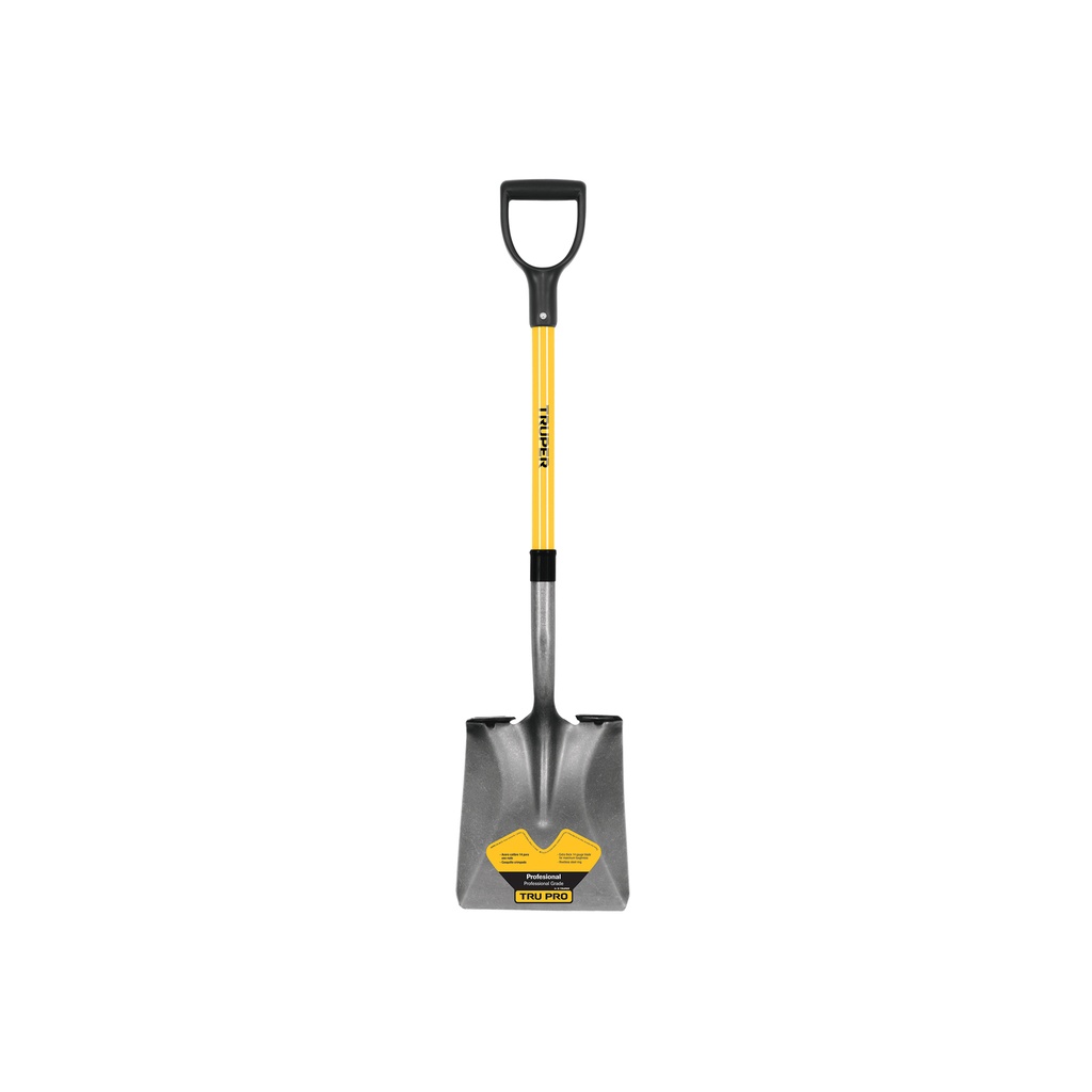 Truper, square point shovel, poly D fiberglass handle