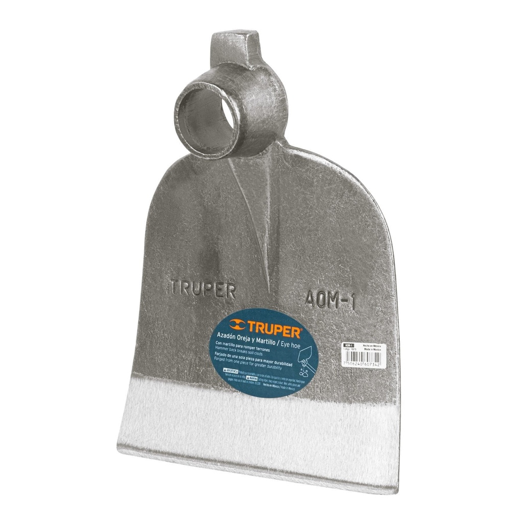 Azadón oreja y martillo No. 1 de 2.6 lb, sin mango, TRUPER