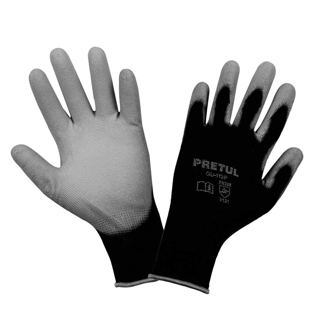 [GU-113P] Guantes de nylon recubiertos de poliuretano, G, Pretul