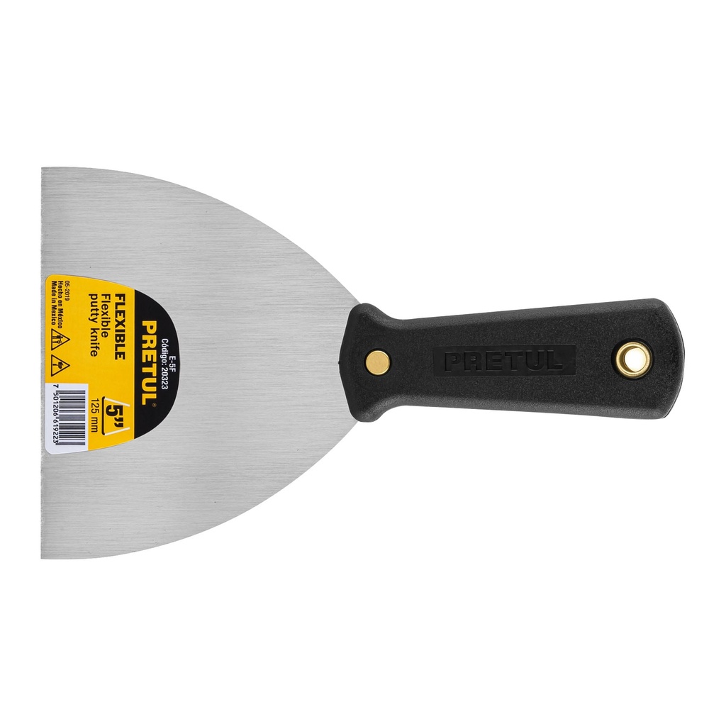 [E-5F] Espátula flexible 5' con mango de plástico, PRETUL