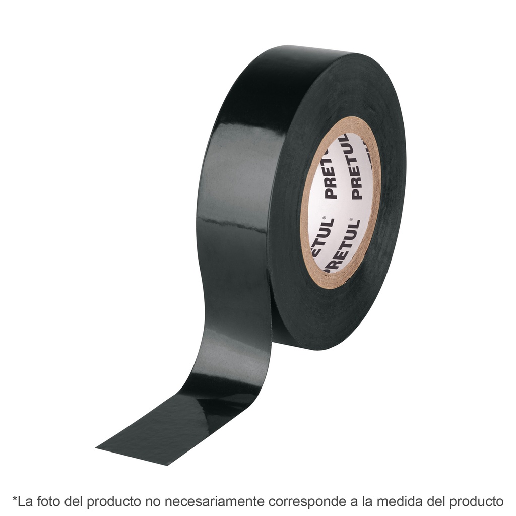 [M-33P] Cinta de aislar de 18 m x 19 mm, negra, PRETUL