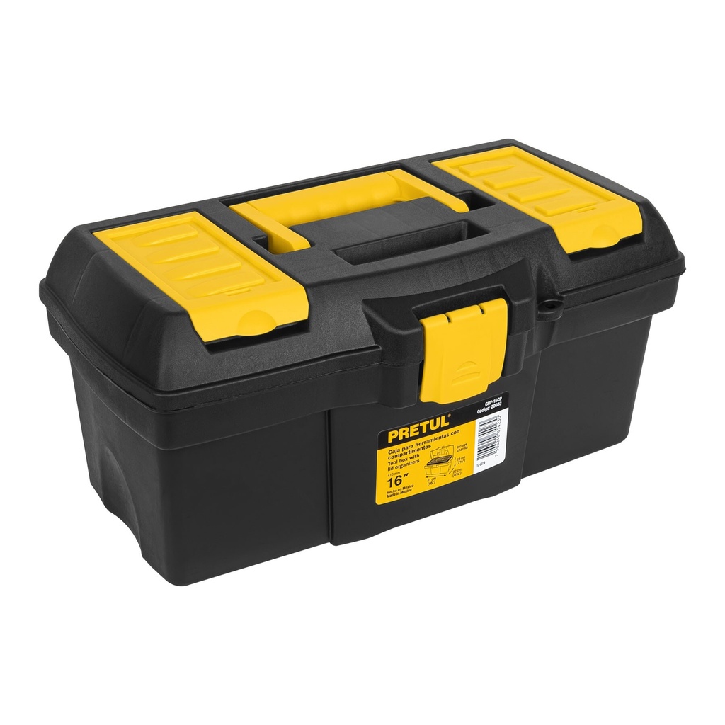 [CHP-16CP] Caja para herramienta de 16' con compartimentos, PRETUL