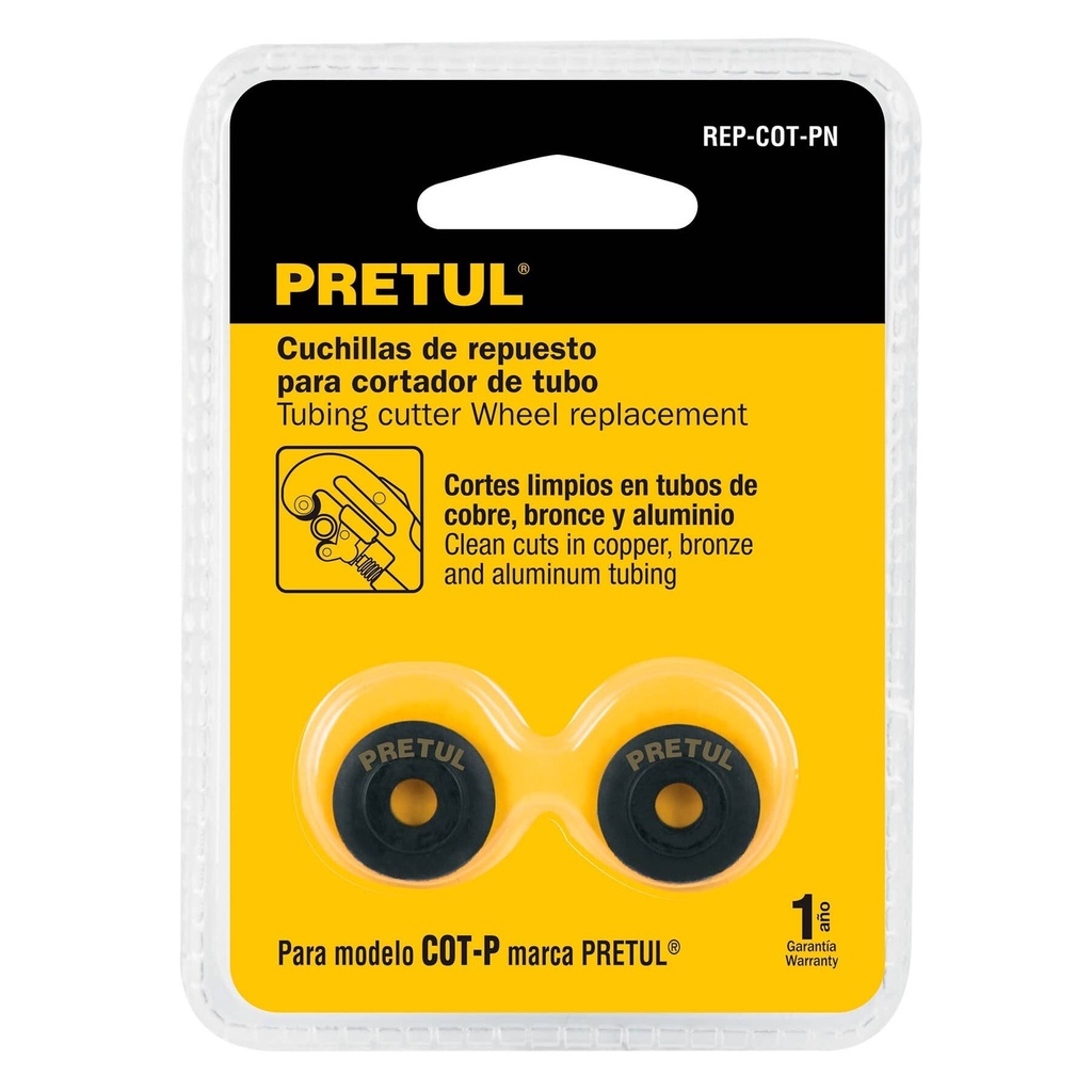 [REP-COT-PN] Blíster con 2 cuchillas para cortador de tubo COT-P, Pretul