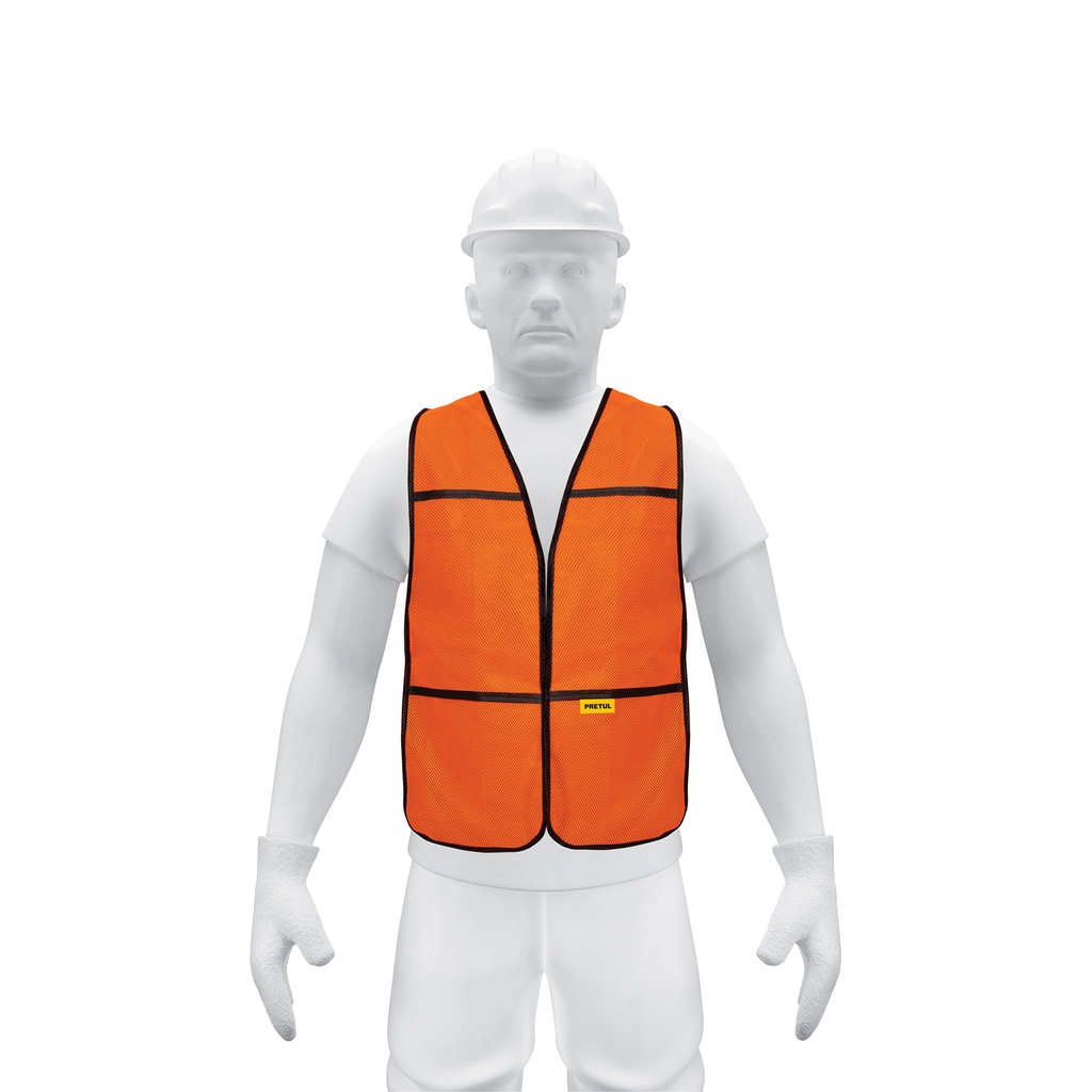 [CHS-100N] Chaleco de seguridad, uso de día, naranja, PRETUL