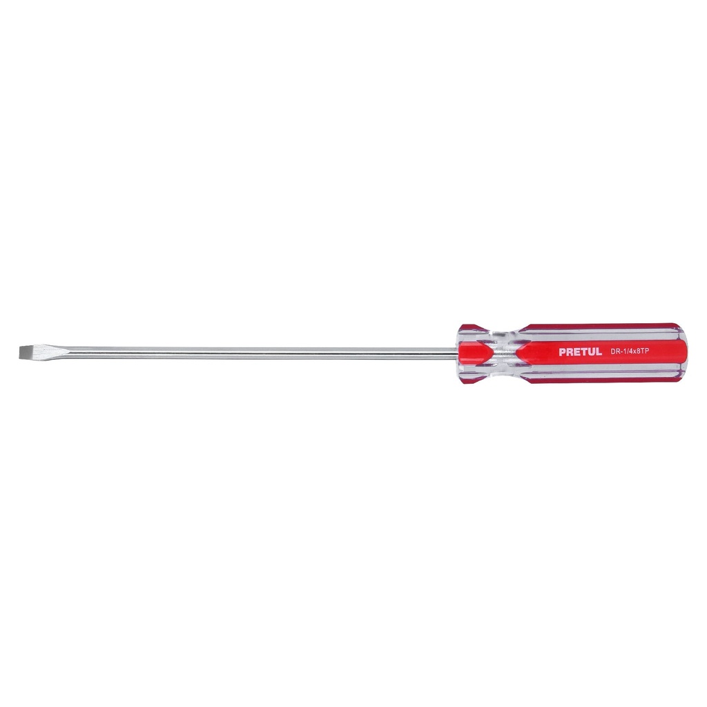 [DR-1/4X8TP] Desarmador plano 1/4 x 8" mango de PVC, Pretul