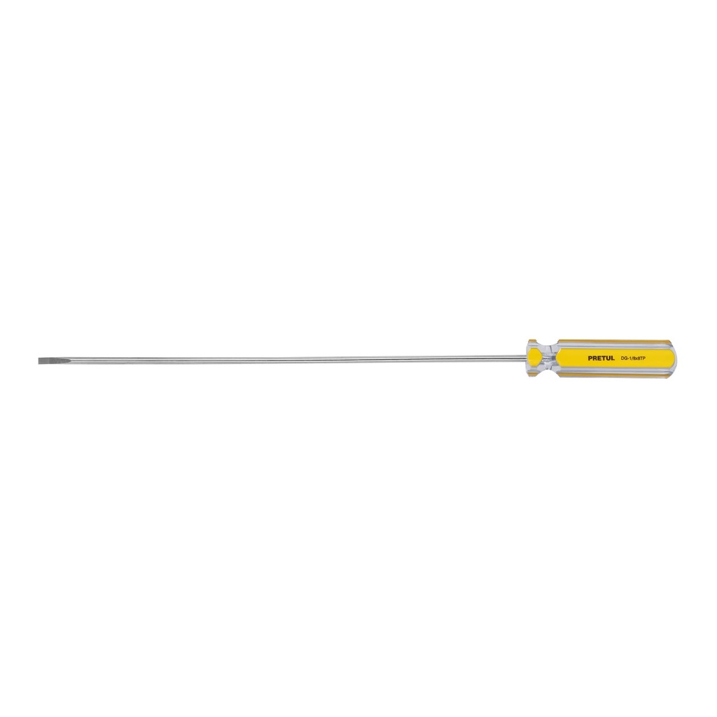 [DG-1/8X8TP] Desarmador cabinet 1/8 x 8" mango de PVC, Pretul