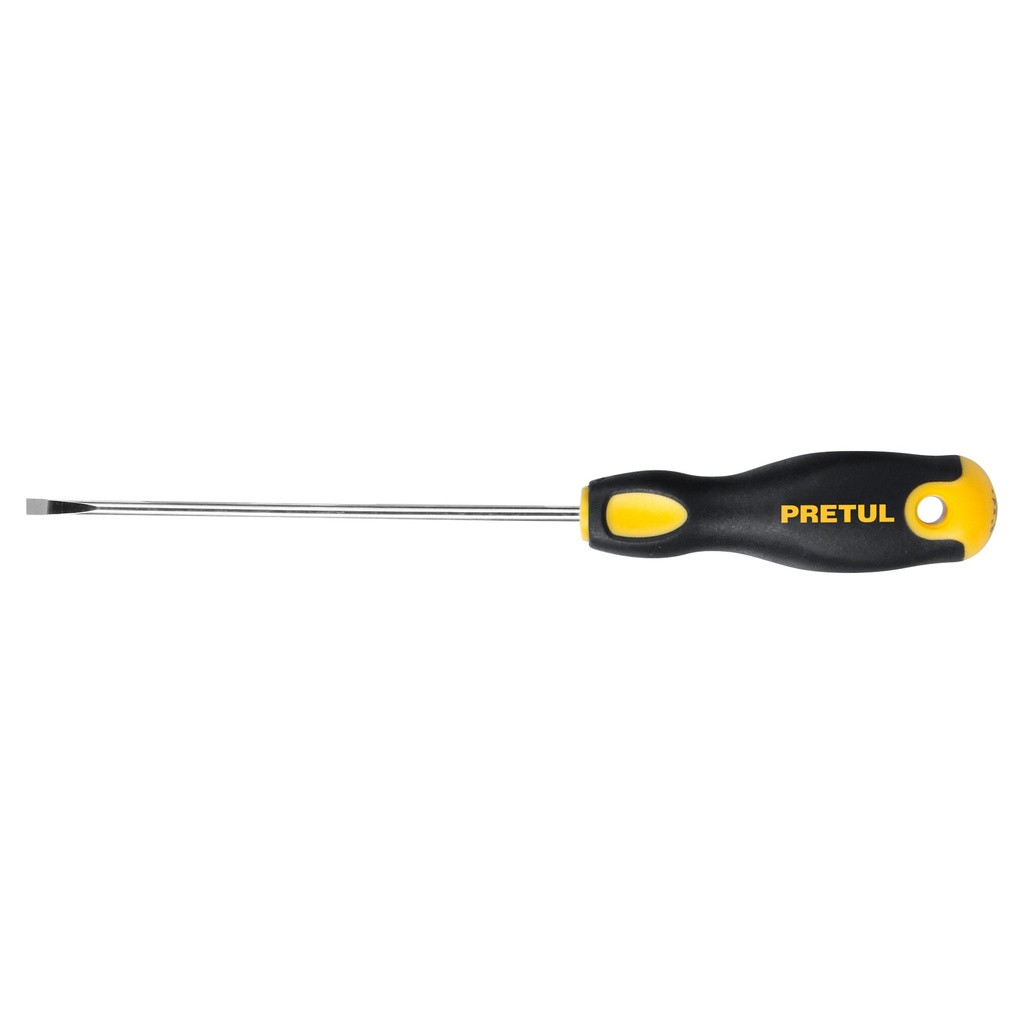 Desarmador cabinet 1/8 x 4' mango Comfort Grip, PRETUL