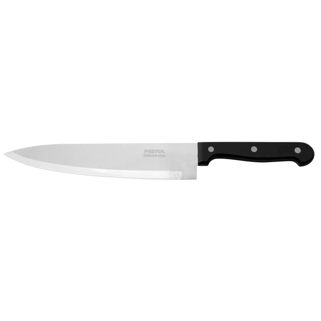 Cuchillo de chef 8" mango de polipropileno, Pretul