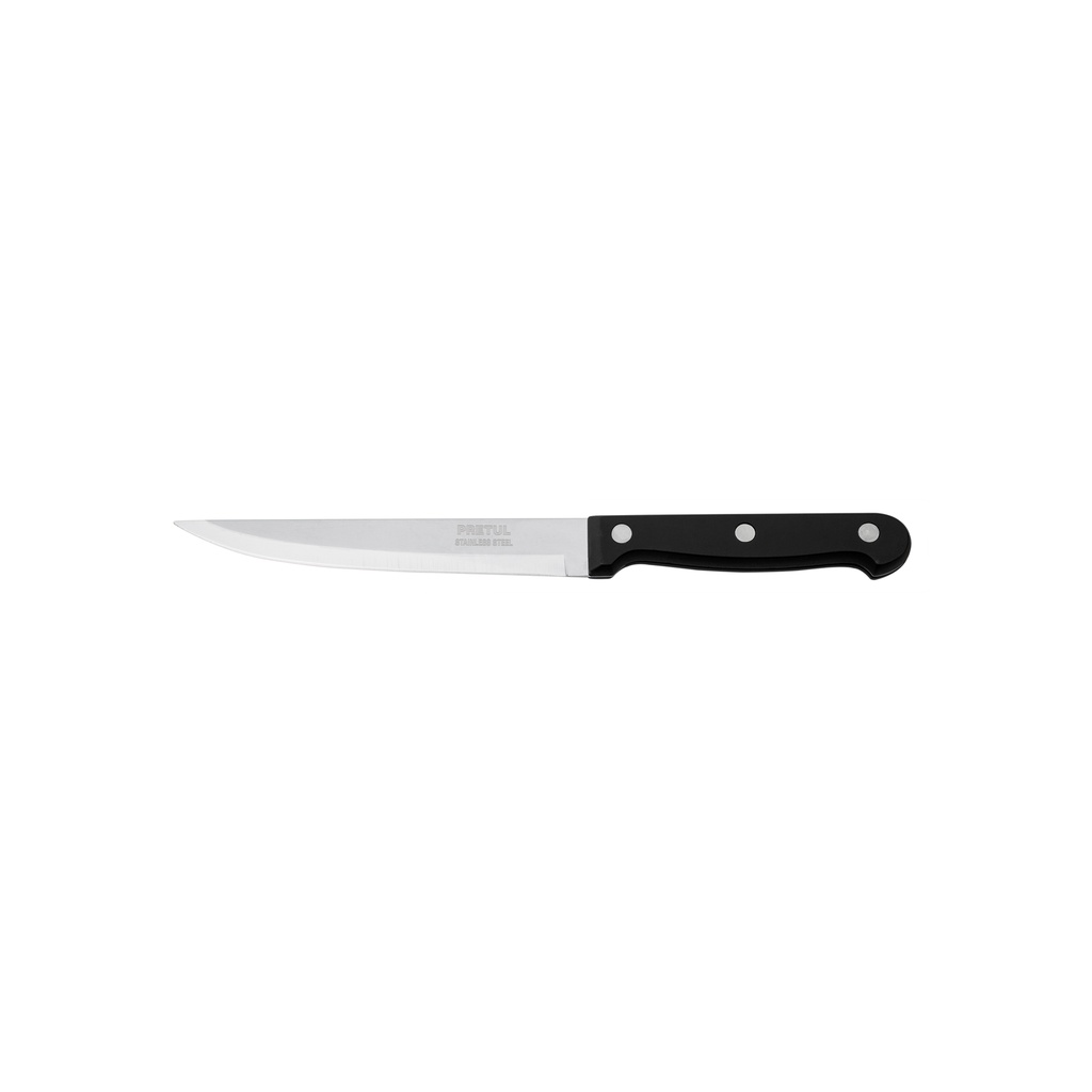 Cuchillo liso para asado 5" mango de plástico, Pretul