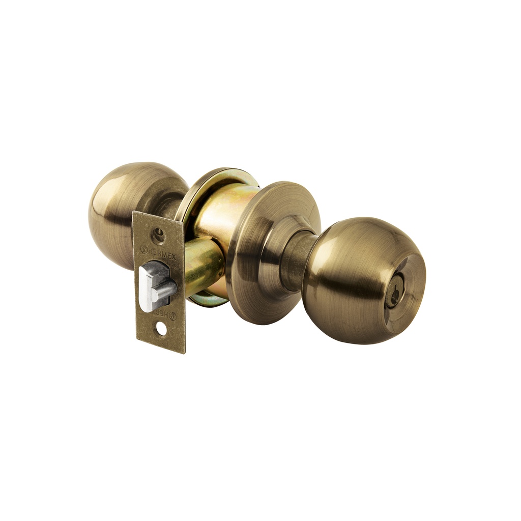 Combo cerraduras, llave-mariposa, latón antiguo HERMEX BASIC