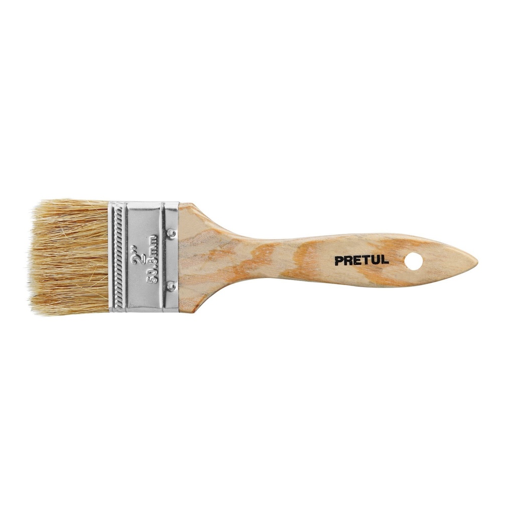 [BRE-2] Brocha uso general de 2' con mango de madera, PRETUL
