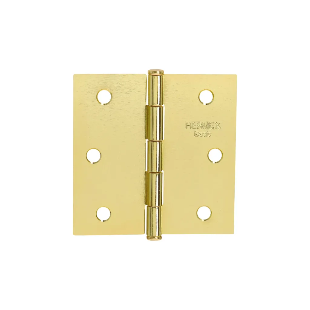 [BC-251PP] Bisagra cuadrada 2-1/2",latonado, cabeza plana, HERMEX BASIC