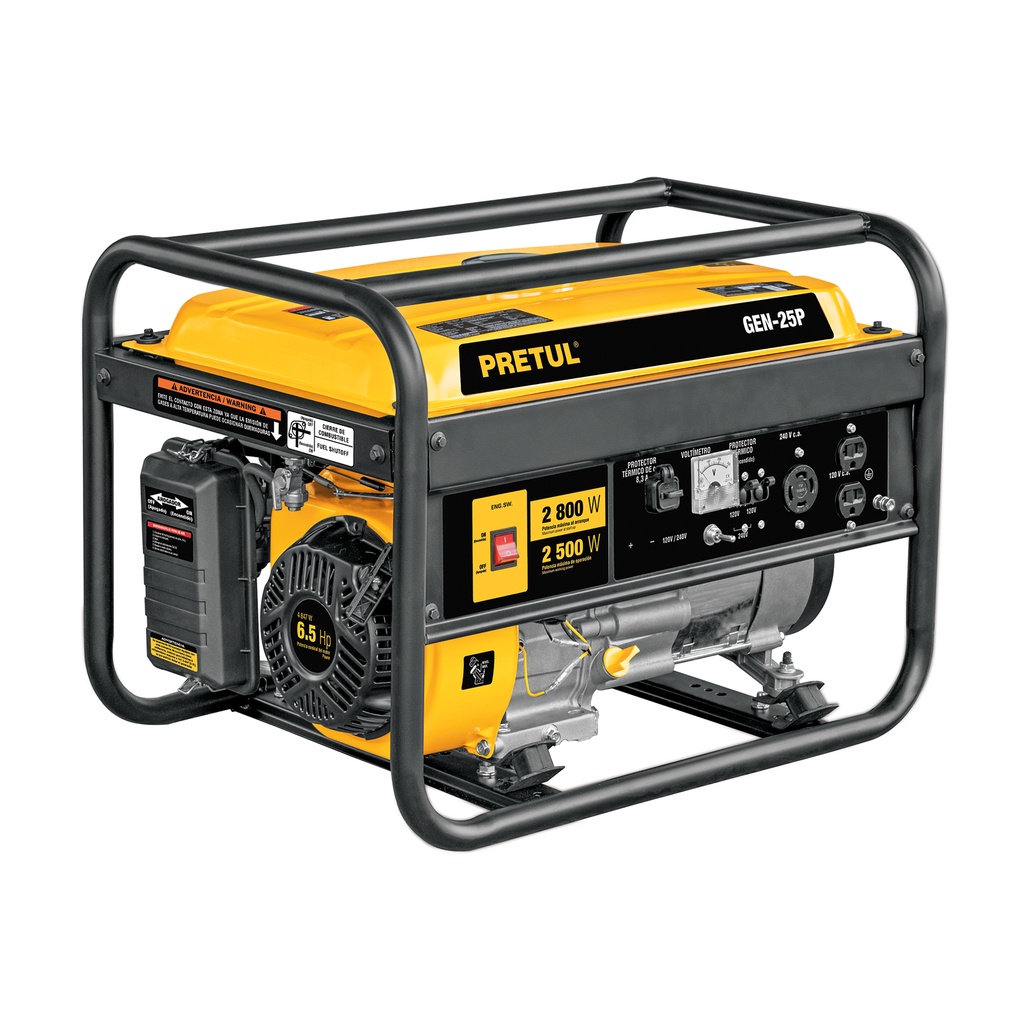[GEN-25P] Generador portátil 2.5 kW motor a gasolina, PRETUL
